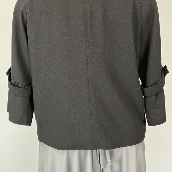Dialogue Womens Plus Black Swing Jacket Glittery Button Front Pockeys size 2X - Picture 9 of 14